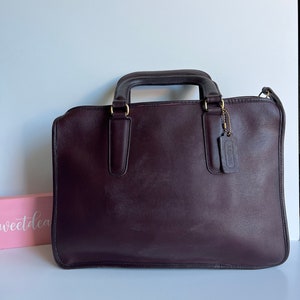 Bolso tote vintage Coach NYC color burdeos