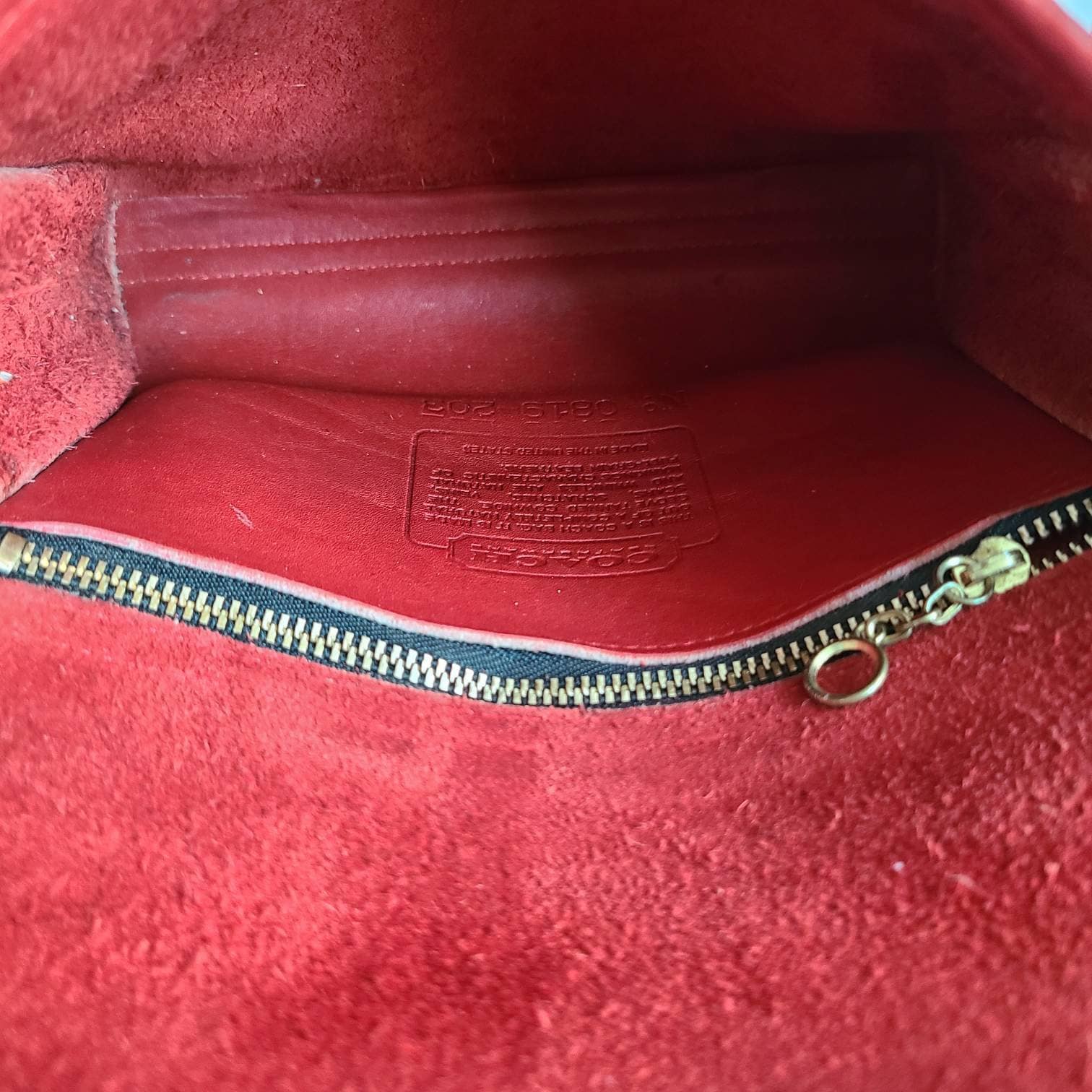 Vintage Coach Red Leather Chrystie Bag | Etsy