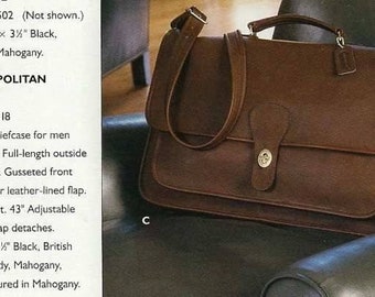 Vintage Coach British Tan Metropolitan Brief Bag - Etsy