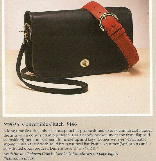 Vintage Coach Original Red Convertible Clutch Shoulder Bag - Etsy