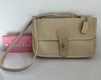 Vintage Coach Off White Twin Clutch