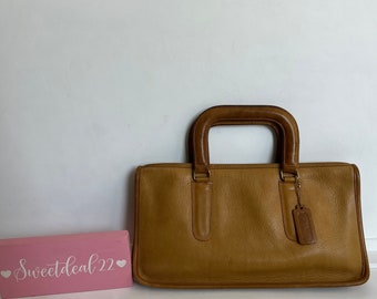 Vintage Coach NYC Saddle Handle Clutch Tote