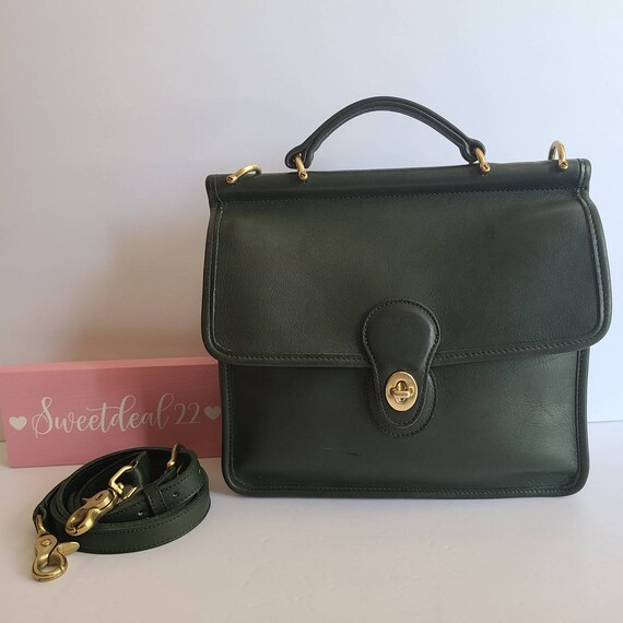 Vintage Coach Original Green Willis Top Handle Sat