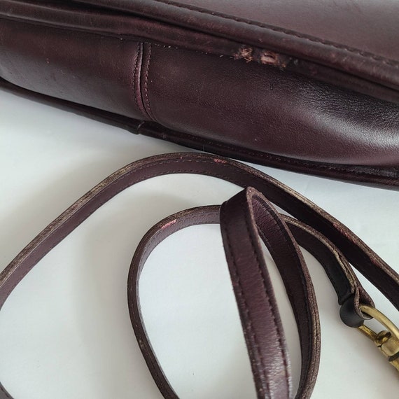 Vintage Coach NYC Burgundy Convertible Clutch - image 9