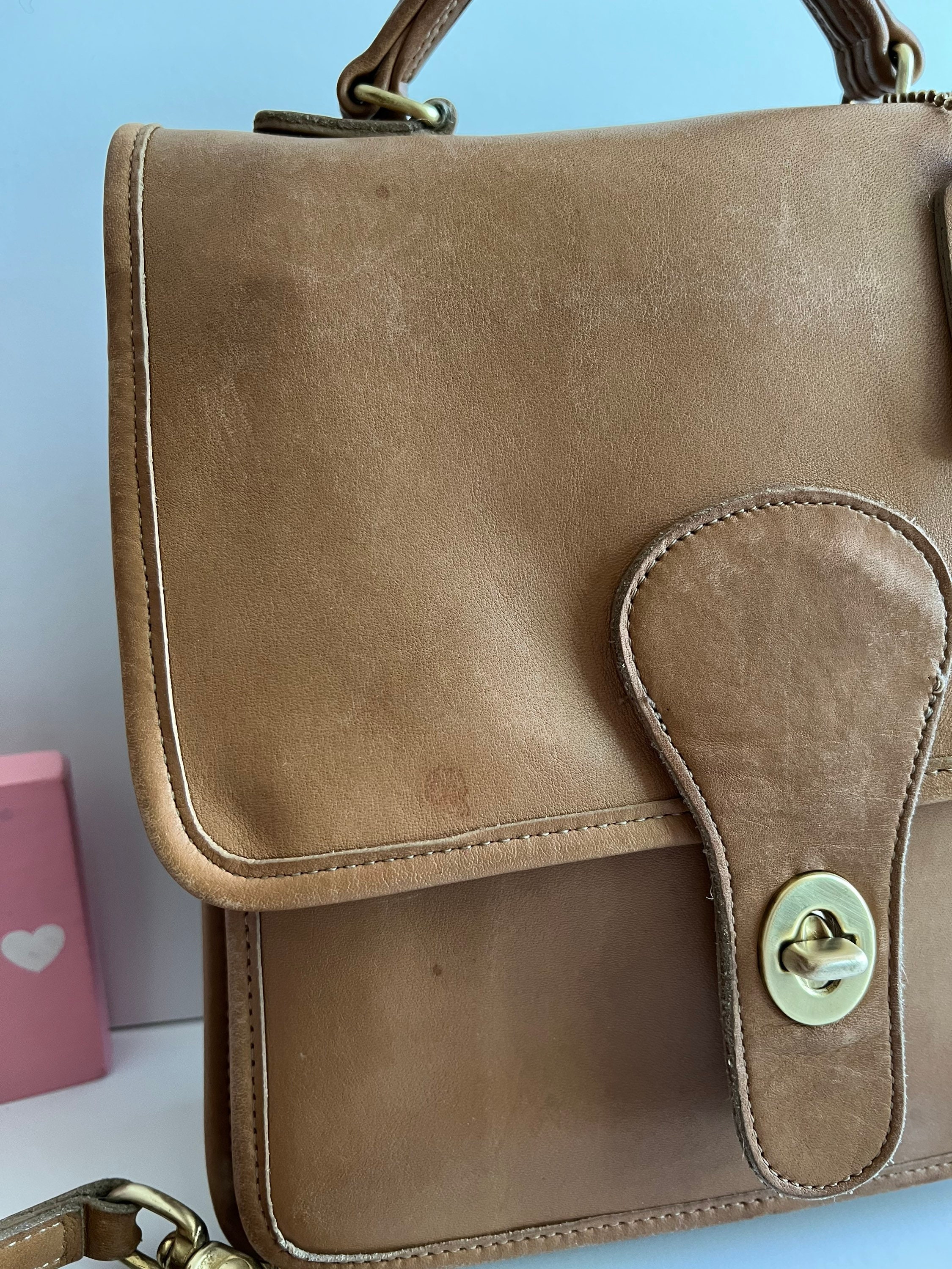 Vintage Coach Saddle Top Handle Station Bag - Etsy