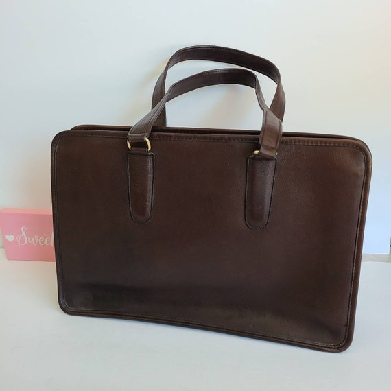 Vintage Coach Nyc Mocha Marketing Tote - image 4