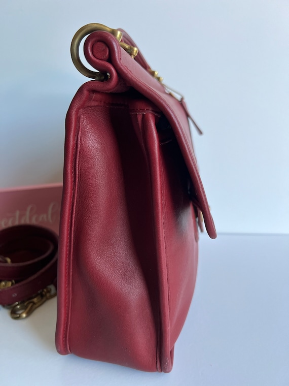 Vintage Coach Red Willis Top Handle Bag - image 4