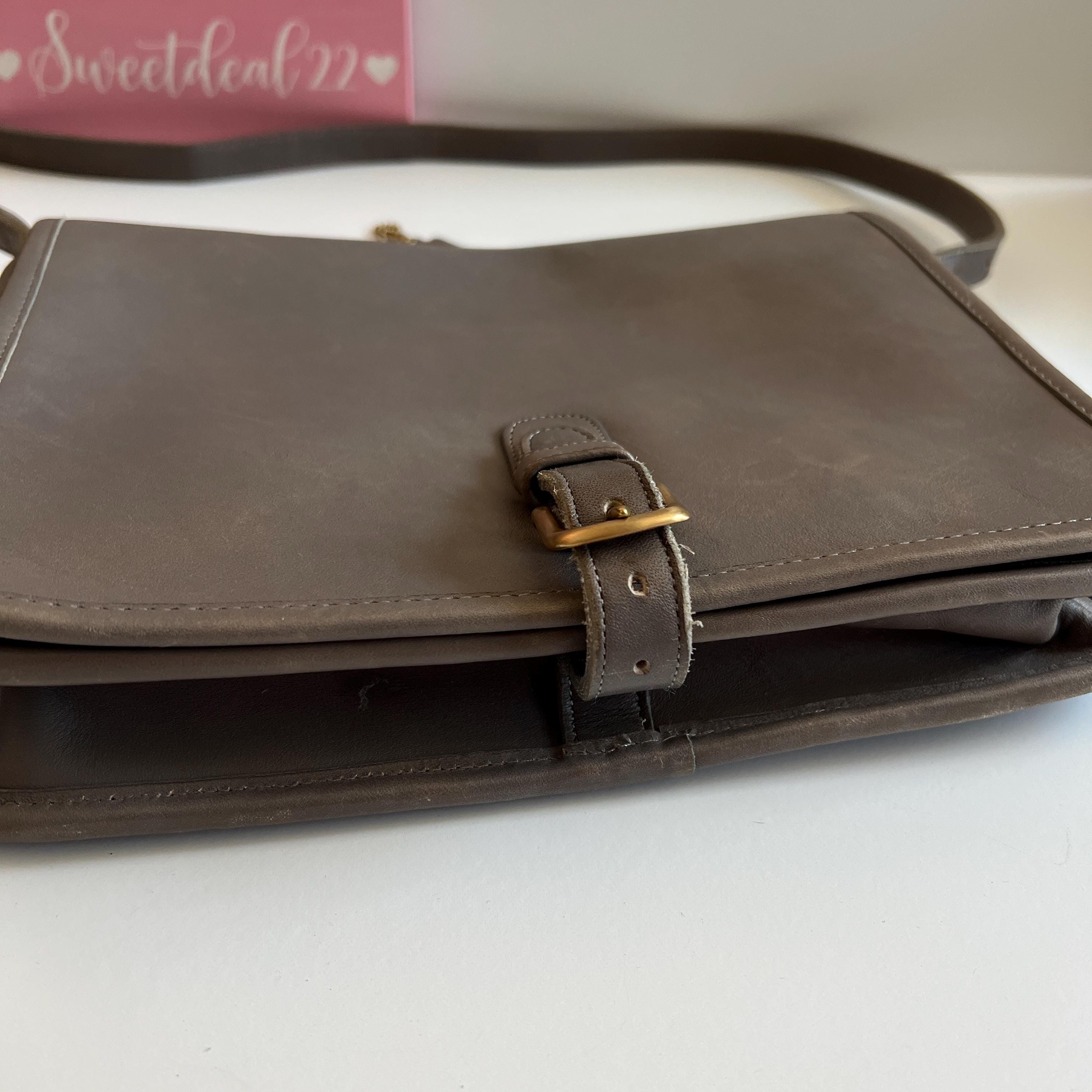Vintage Coach NYC Gray Saddle Pouch - Etsy