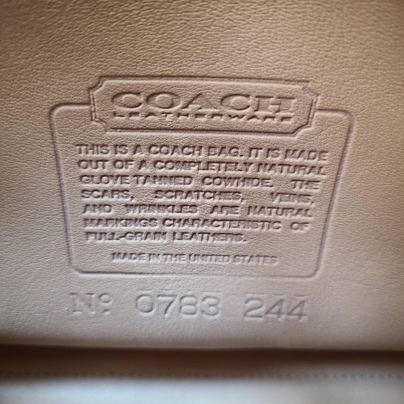 Vintage Coach Tan Top Handle Court Bag - image 9