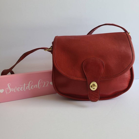 Vintage Coach Original NYC Red Saddlery Bag