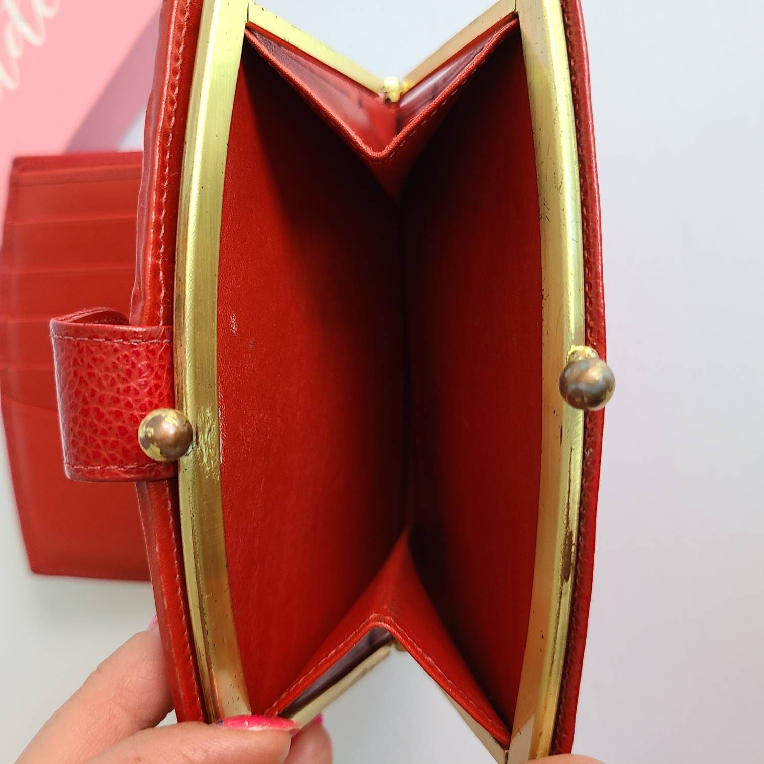 Vintage Coach Red Madison Kisslock Wallet - Etsy