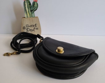 Vintage Coach Green Leather Mini Crossbody/belt Bag Made in 