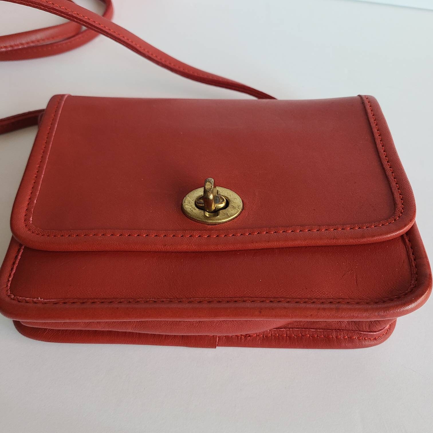 Vintage Coach NYC Red Small Bag - Etsy
