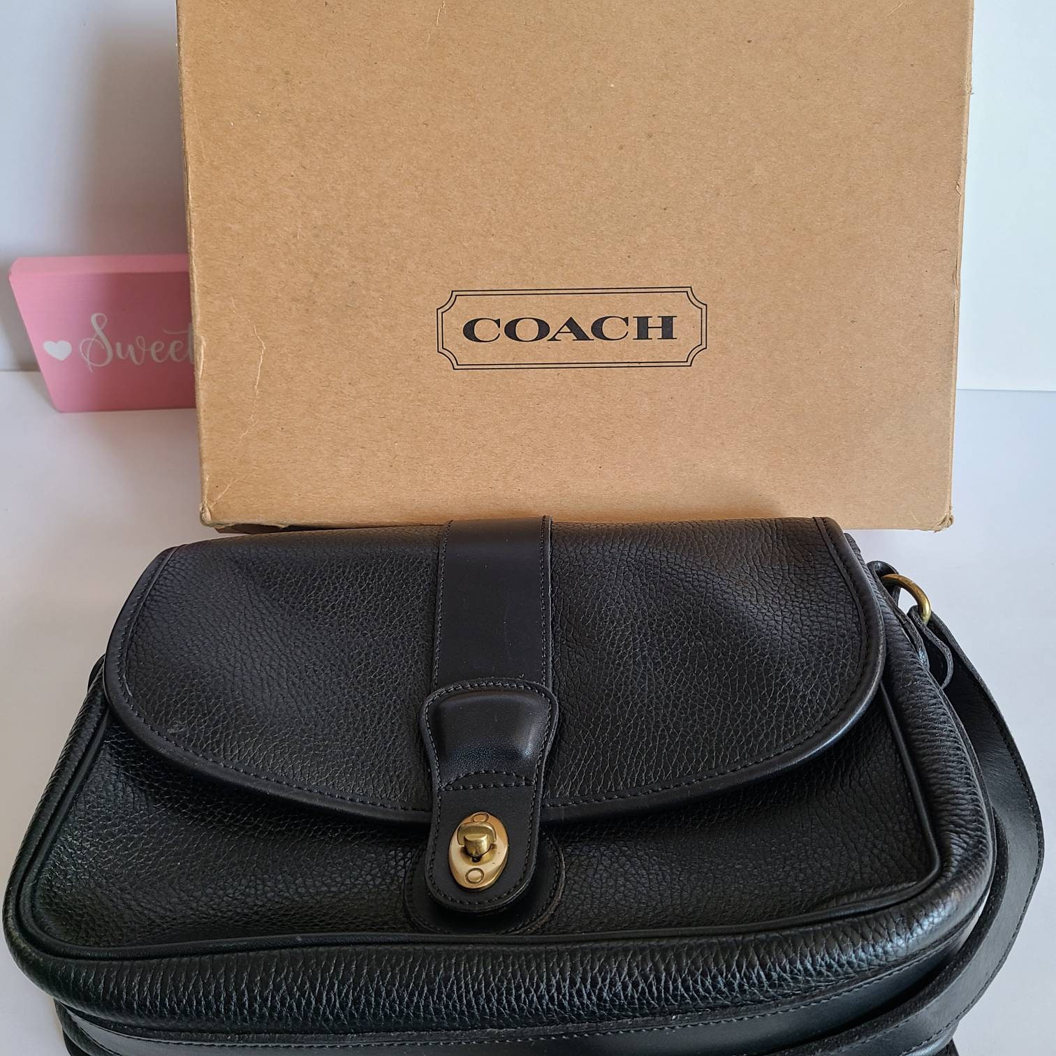 Vintage Coach Black Glenwood Shoulder Bag - Etsy UK