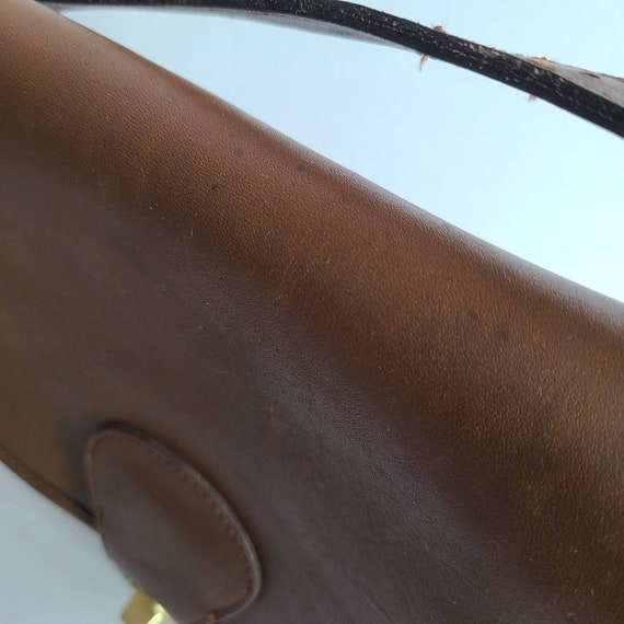 Vintage Coach Nyc British Tan Saddlery Shoulder B… - image 2