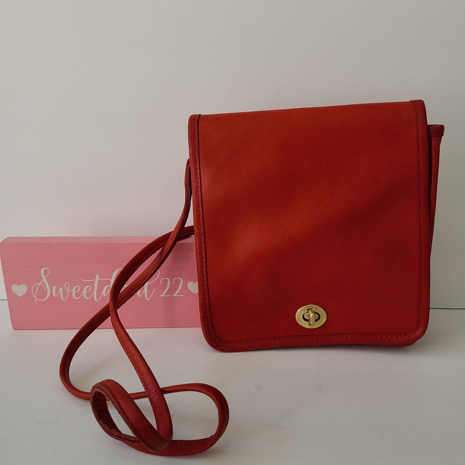 Vintage Coach Nyc Red Compact Pouch Shoulder Bag - Etsy Vintage Coach Nyc Red Compact Pouch Shoulder Bag - Etsy