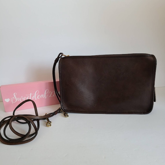 Vintage Coach NYC Dark Brown Mocha Basic Bag - image 1