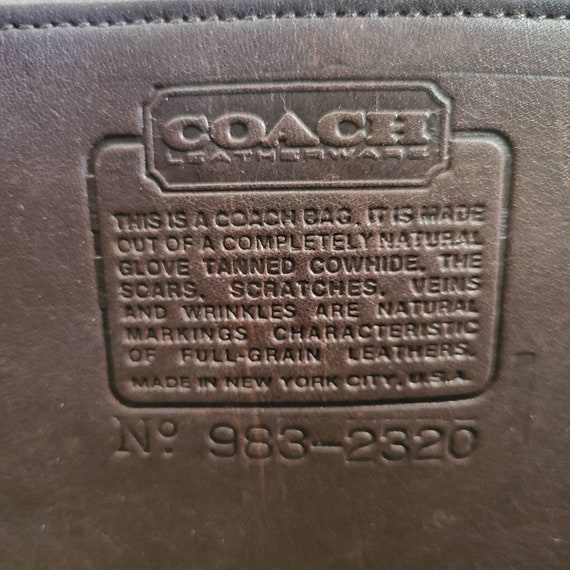 Vintage Coach Nyc Mocha Marketing Tote - image 7