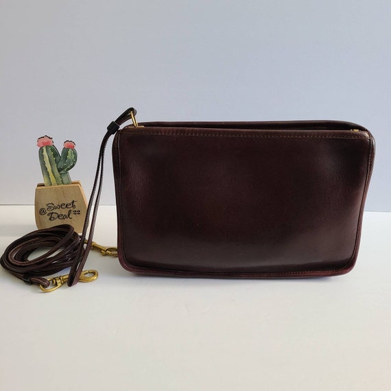 Vintage Coach Original NYC Burgundy Wine Leather … - image 3