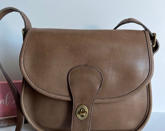 Bolso de hombro Vintage Coach NYC Putty Saddlery