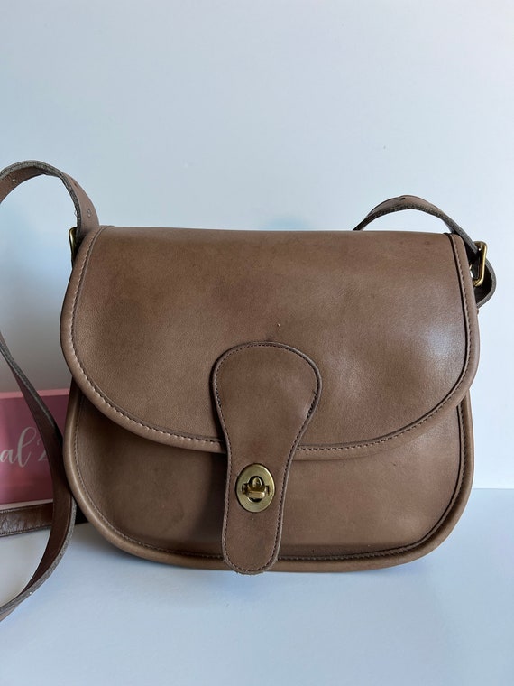 Vintage Coach NYC Putty Saddlery Shoulder Bag - Etsy