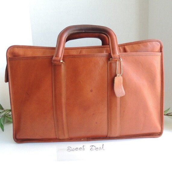 vintage coach leather briefcase