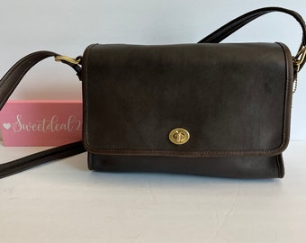 Vintage Black Classic Coach Berkeley Drawstring Duffle Bag in