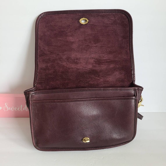 Vintage Coach NYC Burgundy Convertible Clutch - image 5