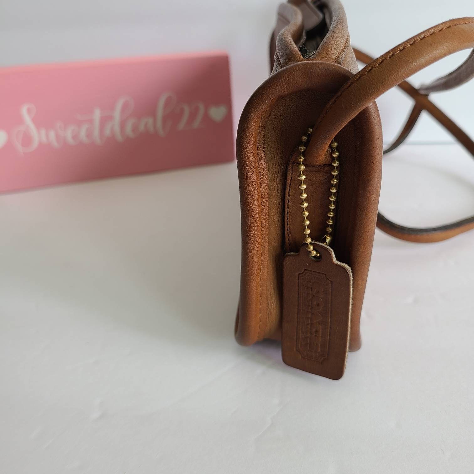 Vintage Coach NYC British Tan Zippered Pouch Bag - Etsy