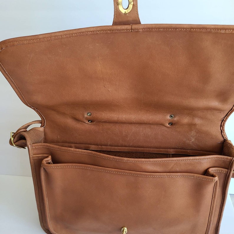 Vintage Coach British Tan Metropolitan Brief Bag image 7