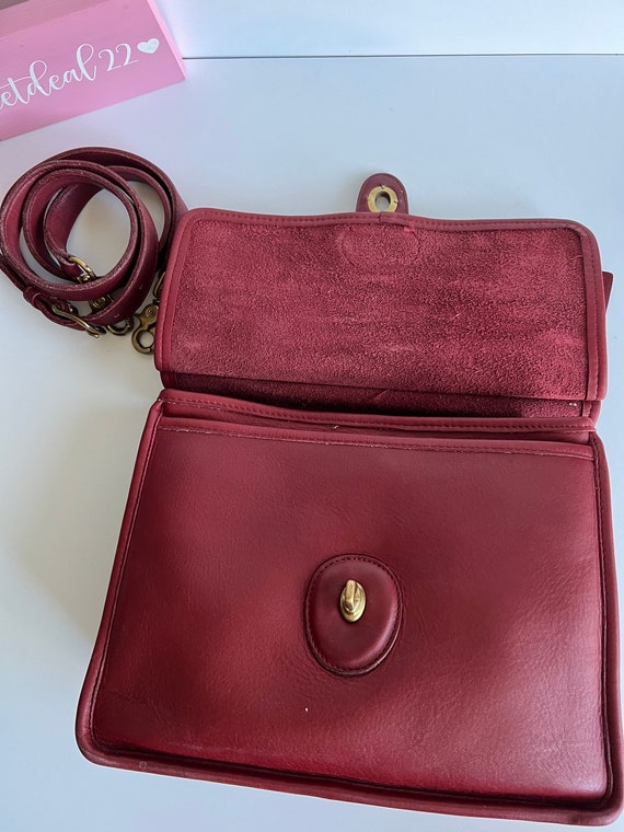 Vintage Coach Red Willis Top Handle Bag - image 6