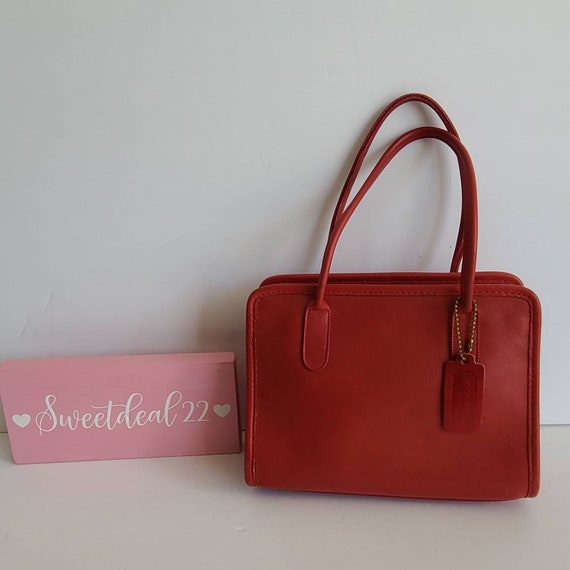 Vintage Coach Original NYC Red Mini Dinky Tote 