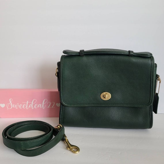 Vintage Coach Green Court Bag
