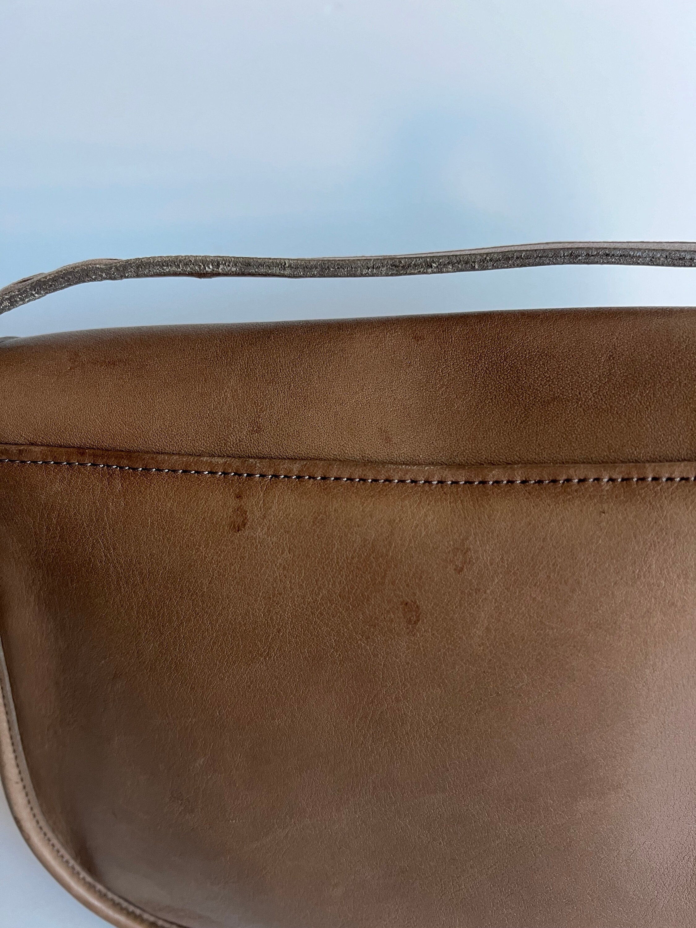 Vintage Coach NYC Putty Saddlery Shoulder Bag - Etsy