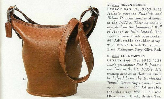 Vintage Coach Black Leather Helen Berg s Legacy Duffle Bag Etsy Ireland