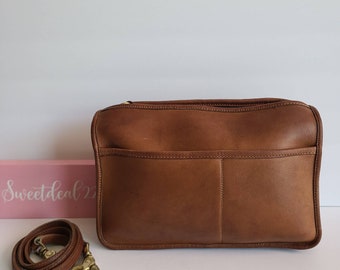 Genuine Vintage COACH Tan Leather Lexington Briefcase Messenger