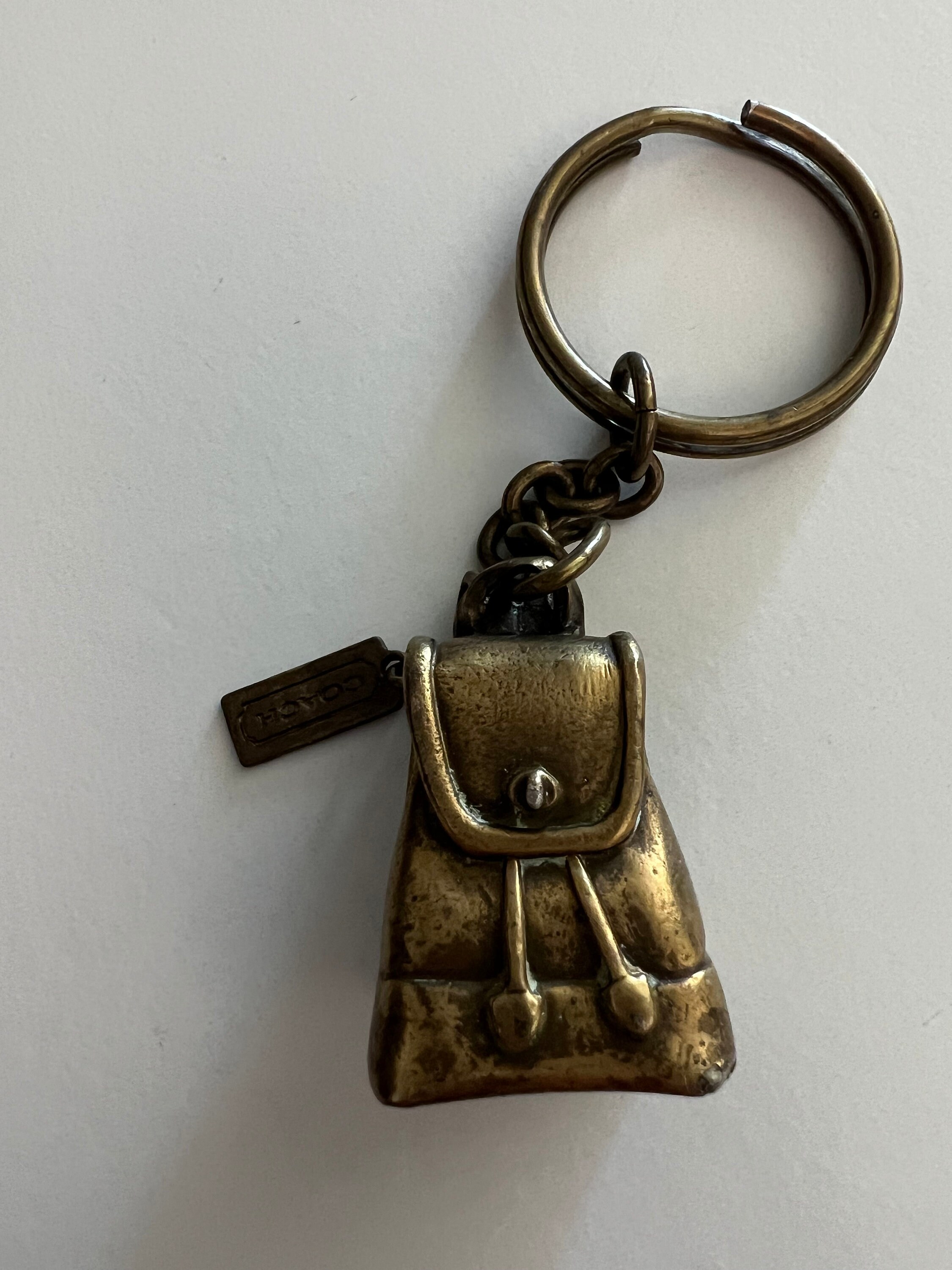 【送料込】 Daypack Mini Coach Vintage Brass Etsy - Fob Key 小物