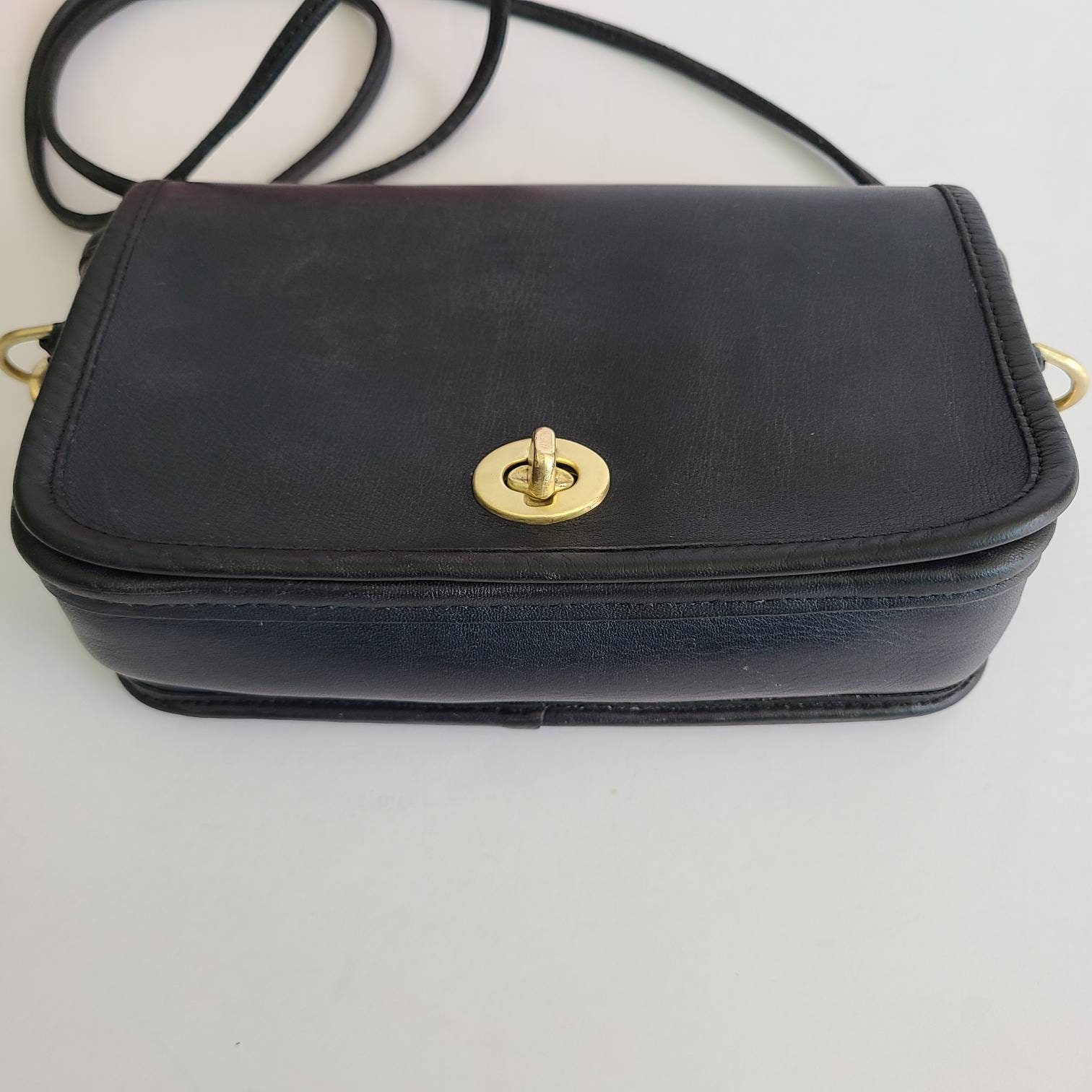 Vintage Coach Black Kisslock Dinky Shoulder Bag Etsy Canada