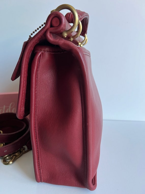 Vintage Coach Red Willis Top Handle Bag - image 2