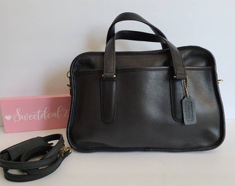 Vintage Coach Nyc Black Flight Bag