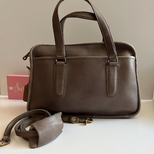 Vintage Coach NYC Gray Flight Bag