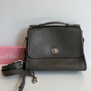 Vintage Coach Gray Court Top Handle Bag
