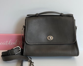 Vintage Coach Gray Court Top Handle Bag - Etsy