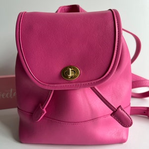 Custom Pink Vintage Coach Mini Daypack Backpack - Etsy Custom Pink Vintage Coach Mini Daypack Backpack - Etsy