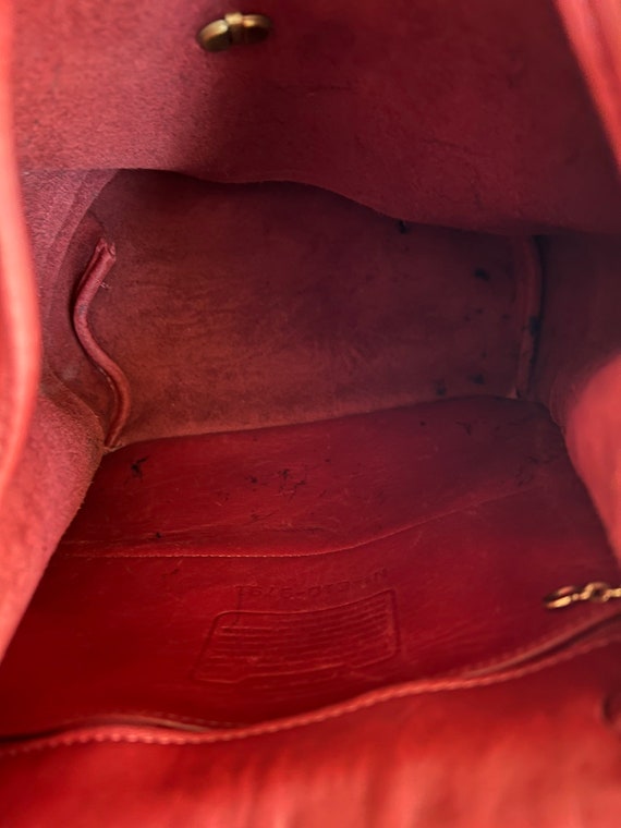 Vintage Coach Large Red Daypack Backpack Gem