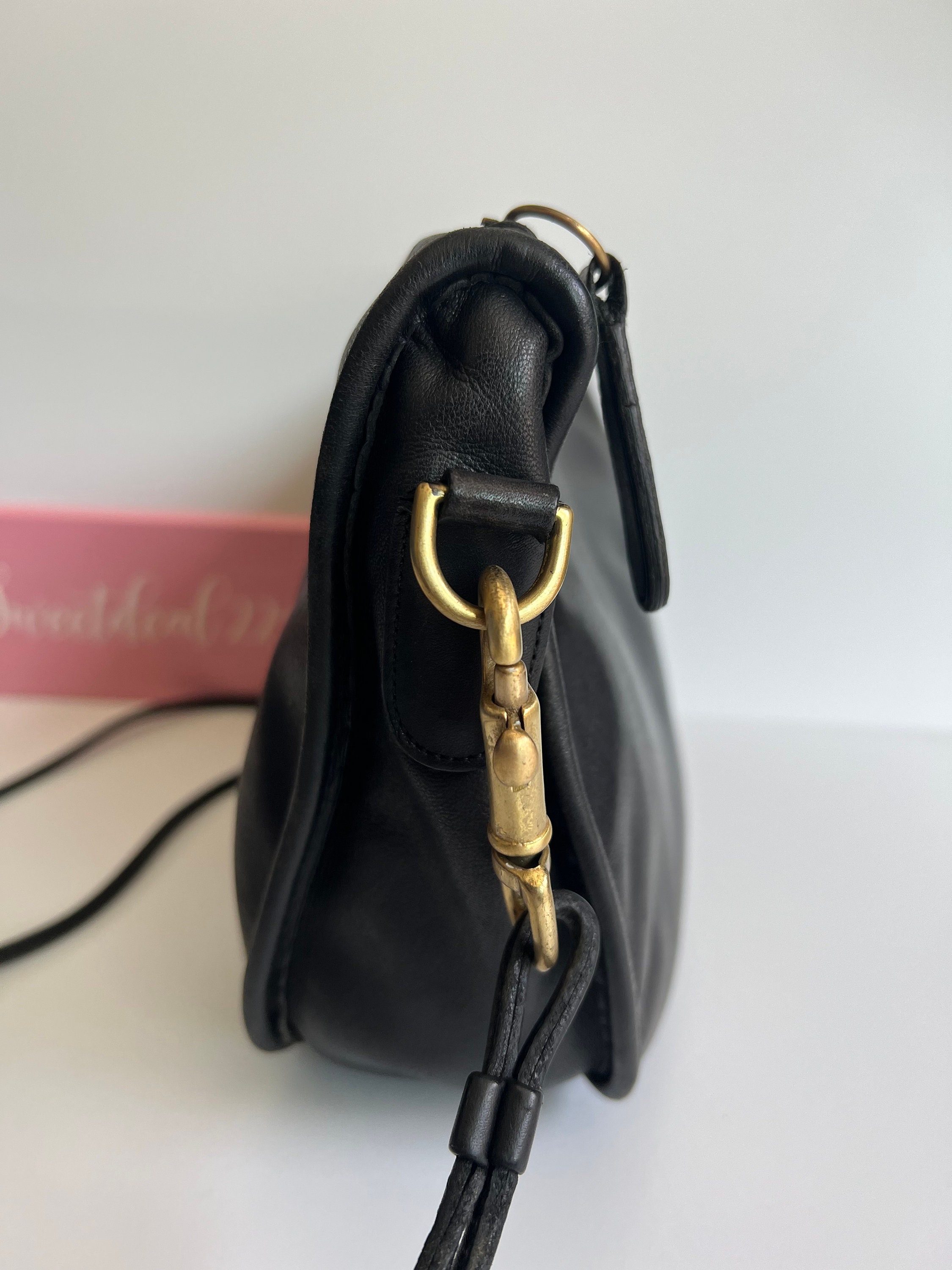 バッグ COACH Vintage Leather Black Shoulder Bag Vintage Coach Black Leather Beckett Shoulder Bag - Etsy UK