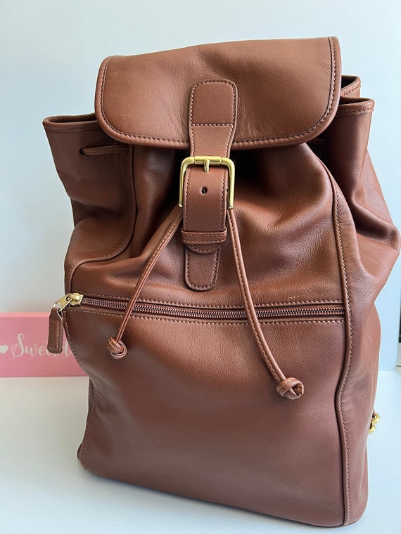 Coach British Tan Leather Backpack