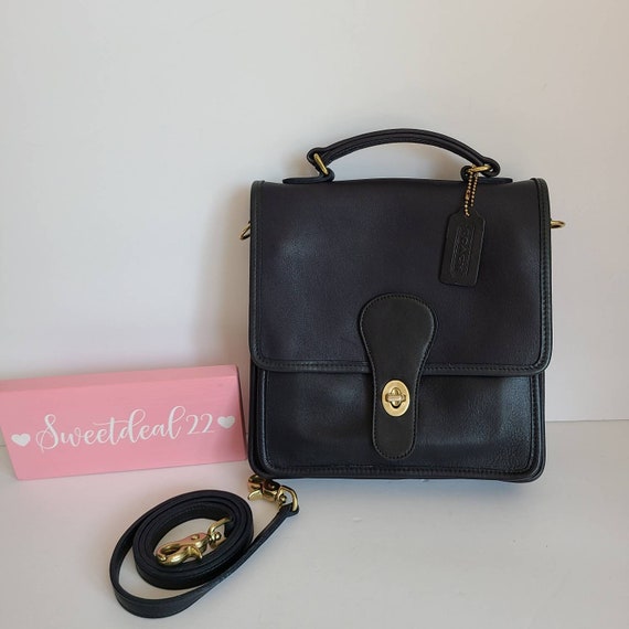Vintage Coach Navy Blue Station Top Handle Satchel
