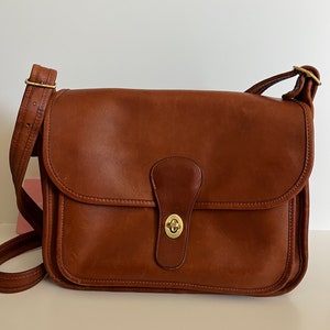 Vintage Coach NYC British Tan Rambler Shoulder Bag