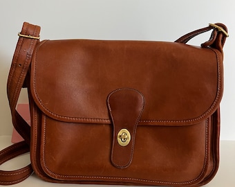 バッグ made in NYC brown leather hand bag Coach Convertible NYC Clutch Bag | Tabac Leather - Etsy